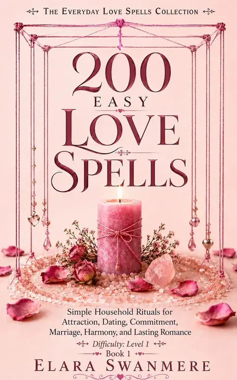 Cover of 200 Easy Love Spells: Simple Household Rituals for Attraction, Dating, Commitment, Marriage, Harmony, and Lasting Romance